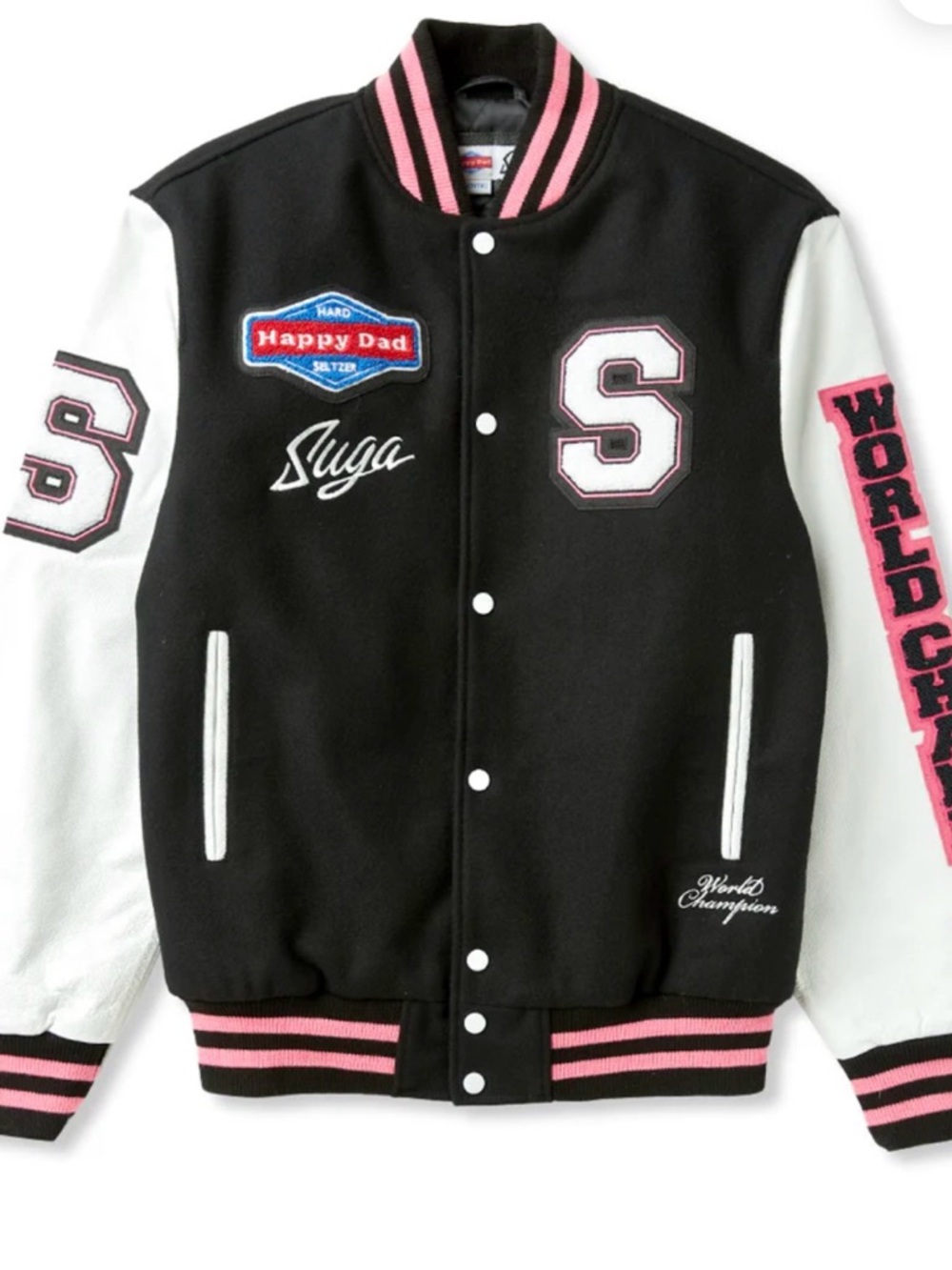 Men’s happy dad varsity jacket